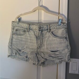 American Eagle Jean Shorts with Distressed Frayed Hem